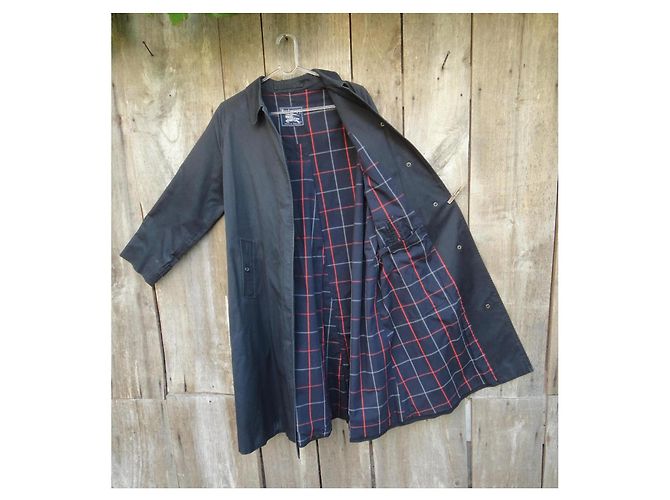 Gabardina Burberry Azul Marino de Algodón - vista 5