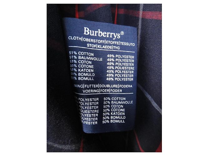 Gabardina Burberry Azul Marino de Algodón - vista 9