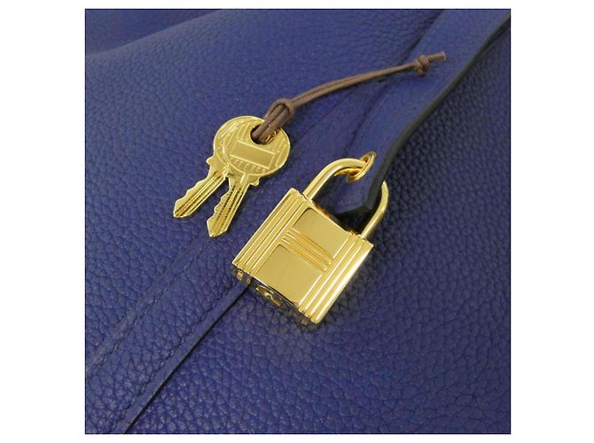 Hermès Picotin Lock MM Handtasche Blau - Ansicht 3