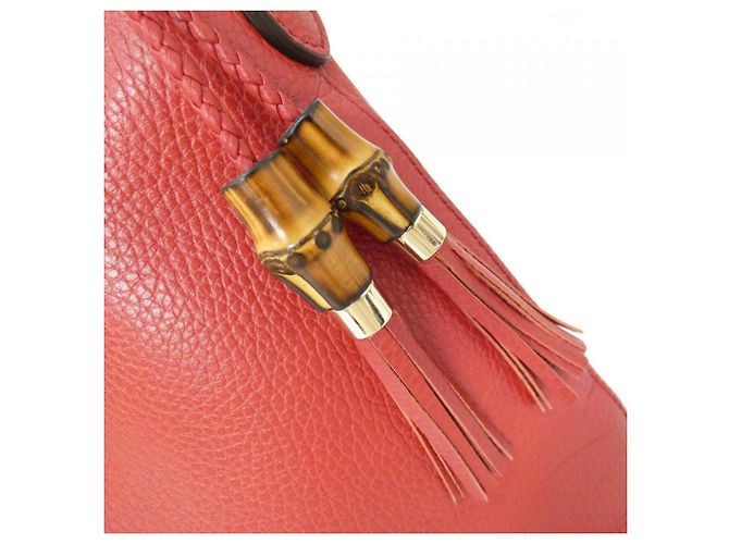 Borsa in pelle rossa Gucci Rosso - vista 4