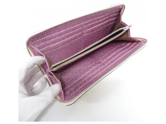 Cartera de seda LUCKY DAISY Hermès Púrpura - vista 4
