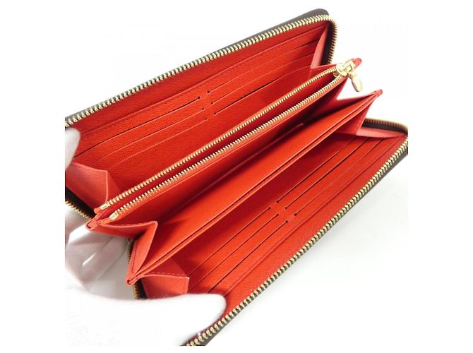 Zippy Geldbörse Monogram Louis Vuitton Braun Rot - Ansicht 5