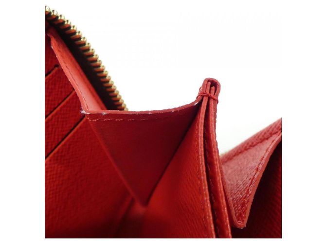 Zippy Geldbörse Monogram Louis Vuitton Braun Rot - Ansicht 8