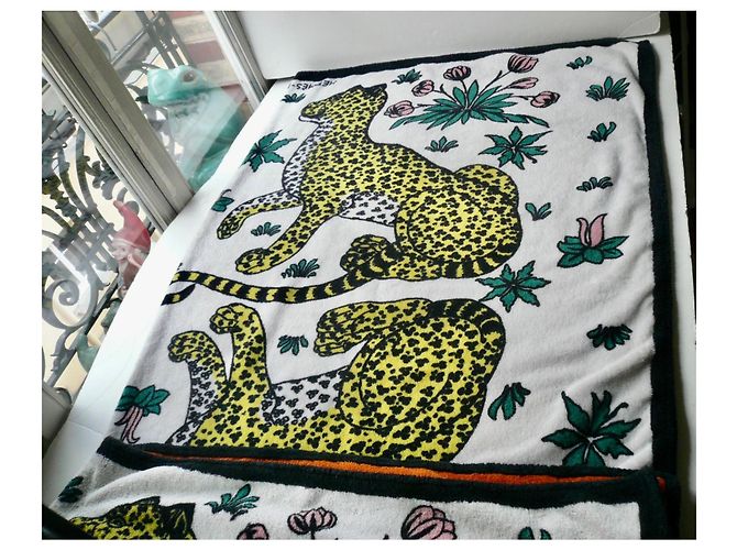 Hermès HERMES Toalla de Playa Doble Les Léopards Rara TBE RARA AGOTADA Multicolor - vista 3