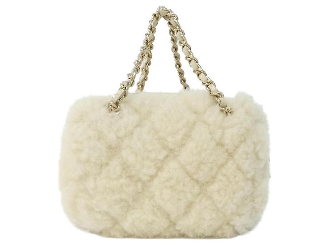 Borsa a mano avorio Chanel con hardware dorato Crudo - vista 2