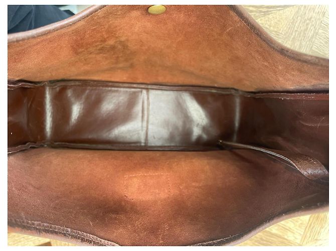 Borsa Hermès Tsako in pelle marrone - vista 4