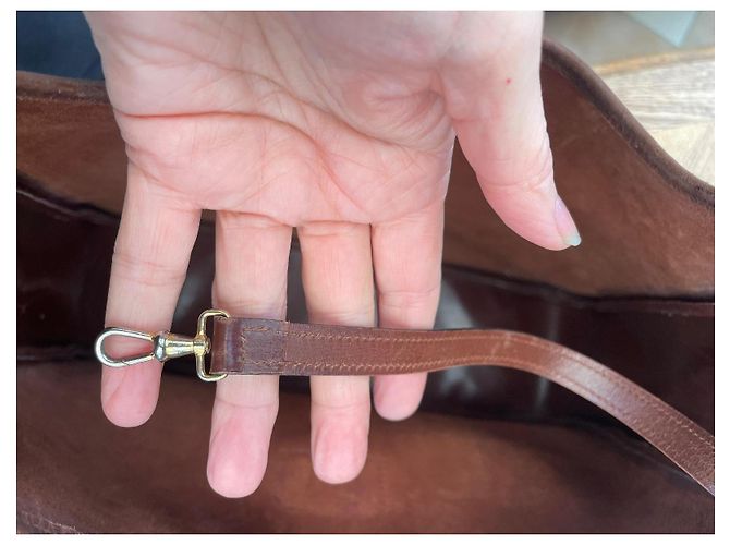 Borsa Hermès Tsako in pelle marrone - vista 5