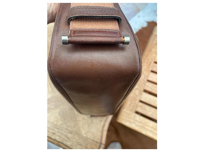 Borsa Hermès Tsako in pelle marrone - vista 7