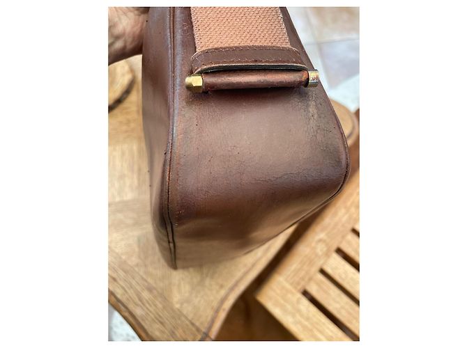 Borsa Hermès Tsako in pelle marrone - vista 8