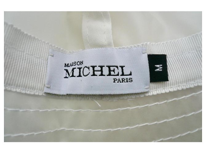 MAISON MICHEL Cappello da pioggia trasparente con cordini TM NUOVO - vista 5
