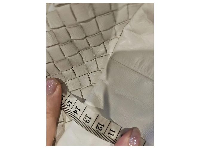 Borsa Bottega Veneta in pelle intrecciata bianca Bianco - vista 3