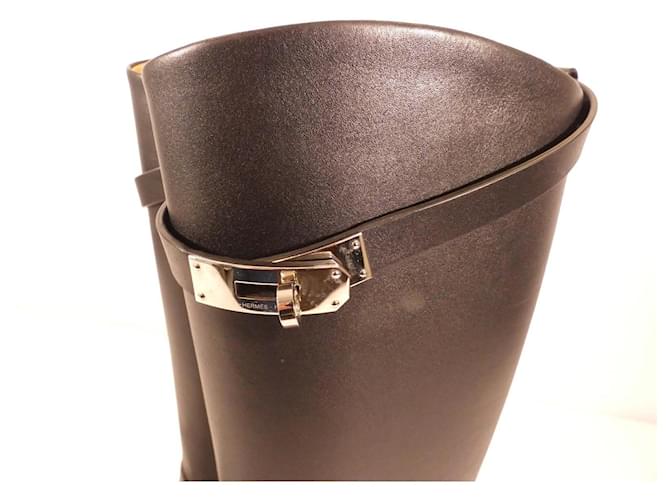 Kelly Botas Hermès "Faustine" negras, talla 39 Negro - vista 6