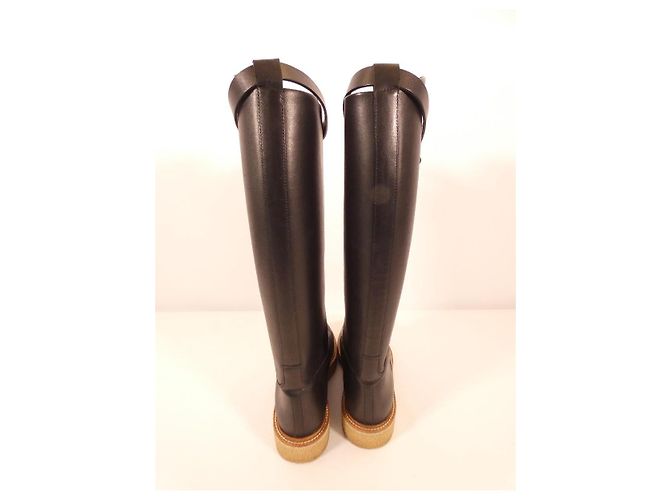 Kelly Botas Hermès "Faustine" negras, talla 39 Negro - vista 7