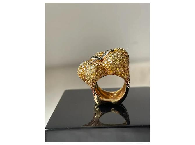 Autre Marque Anello Peperone Lorenz Bäumer Parigi D'oro Giallo - vista 4