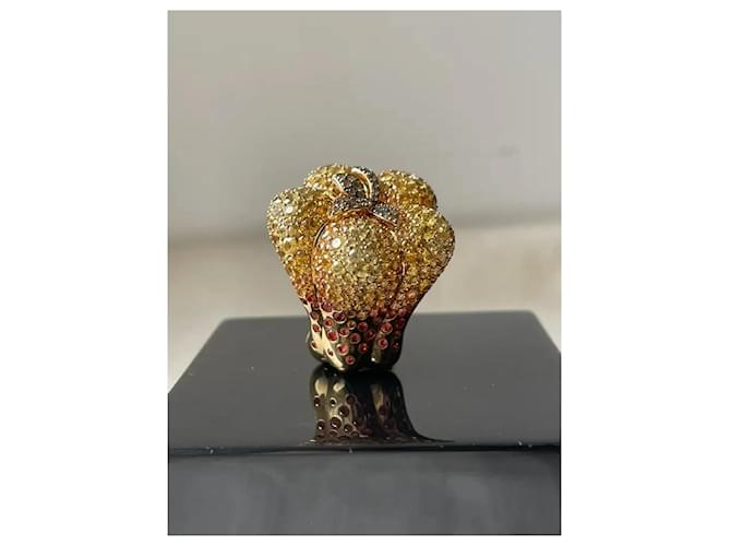 Autre Marque Anello Peperone Lorenz Bäumer Parigi D'oro Giallo - vista 5