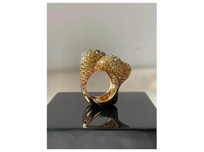 Autre Marque Anello Peperone Lorenz Bäumer Parigi D'oro Giallo - vista 6