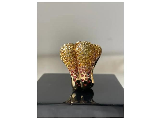 Autre Marque Anello Peperone Lorenz Bäumer Parigi D'oro Giallo - vista 7