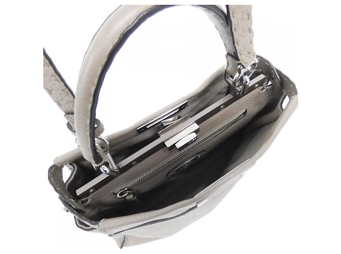 Borsa Fendi SELLERIA Peekaboo Beige - vista 8