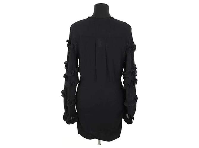 Isabel Marant Vestido de algodón negro - vista 4