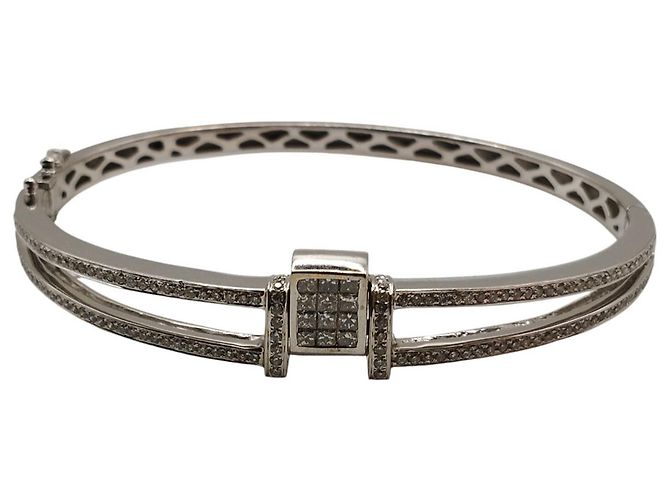 Autre Marque Bracciale in oro bianco con diamanti - vista 2
