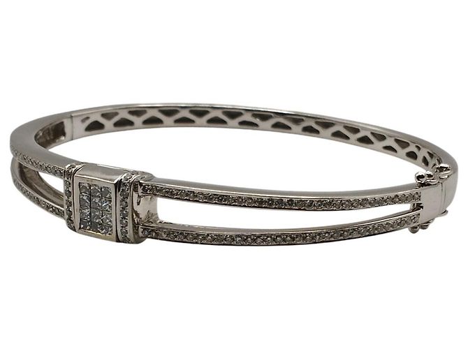Autre Marque Bracciale in oro bianco con diamanti - vista 4