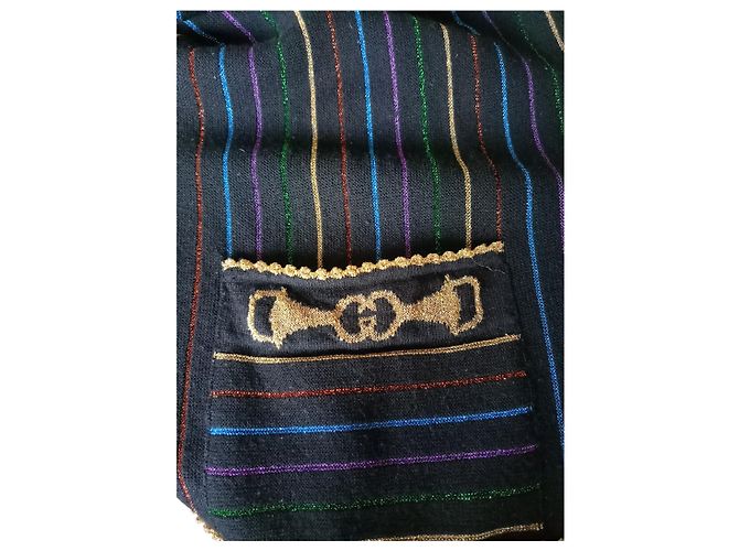 Gucci Jacke aus schwarzer Wolle - Ansicht 6
