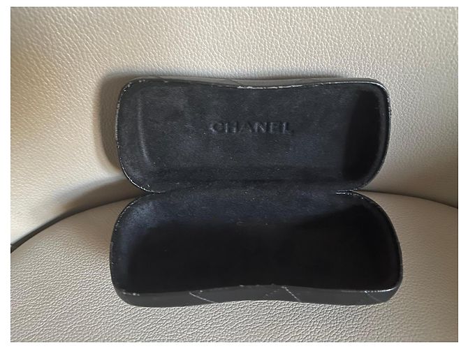 Chanel Runde Sonnenbrille Dunkelgrau und Elfenbeinbeige Größe 50 Anthrazitgrau - Ansicht 7