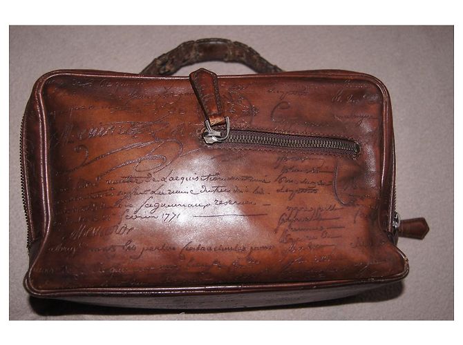 Borsa a mano Berluti in pelle marrone - vista 2