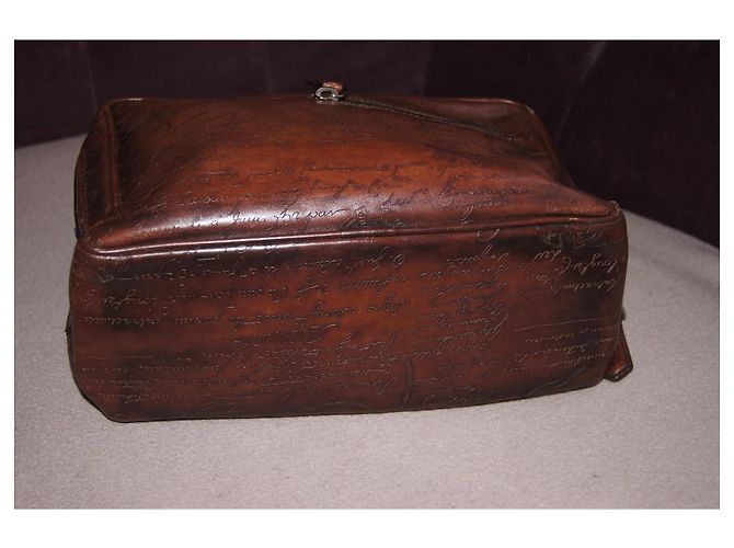 Borsa a mano Berluti in pelle marrone - vista 4