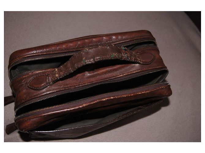 Borsa a mano Berluti in pelle marrone - vista 5