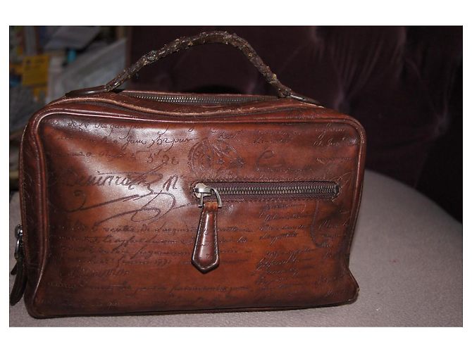 Borsa a mano Berluti in pelle marrone - vista 6