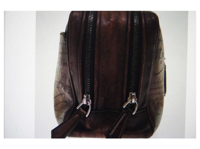 Borsa a mano Berluti in pelle marrone - vista 7