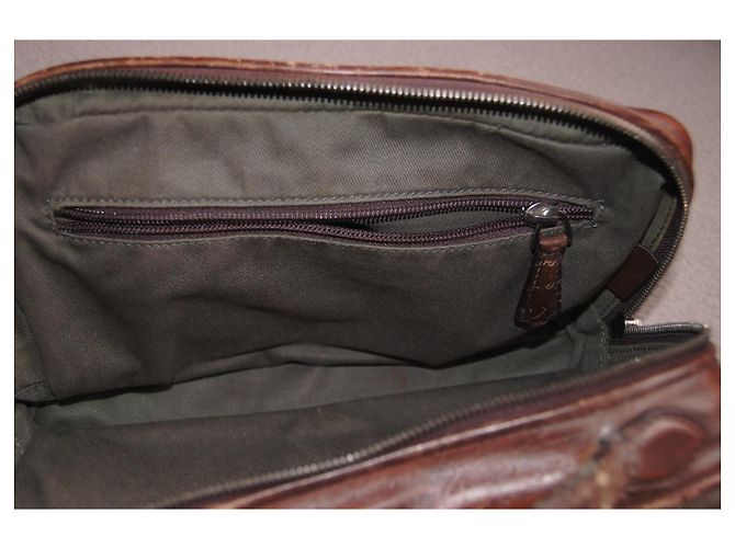 Borsa a mano Berluti in pelle marrone - vista 8