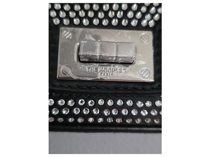 Borsa Baguette STRASS in Nylon e Pelle Nera The Kooples Nero - vista 2