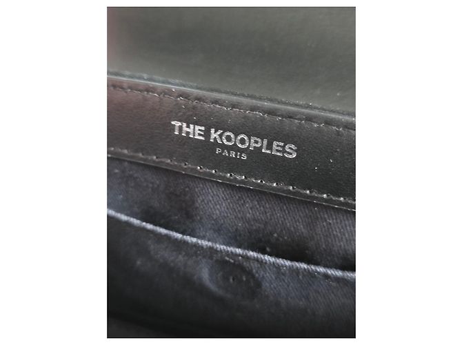 Borsa Baguette STRASS in Nylon e Pelle Nera The Kooples Nero - vista 9