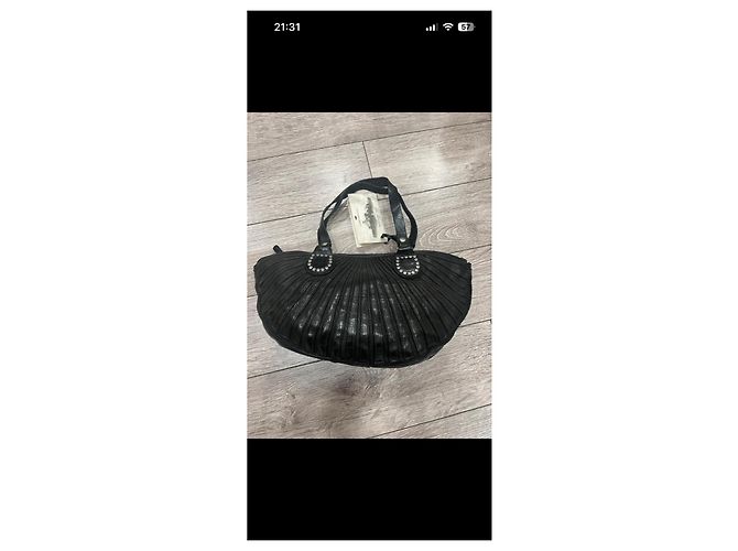 Campomaggi Borsa in pelle nera con borchie Nero - vista 3