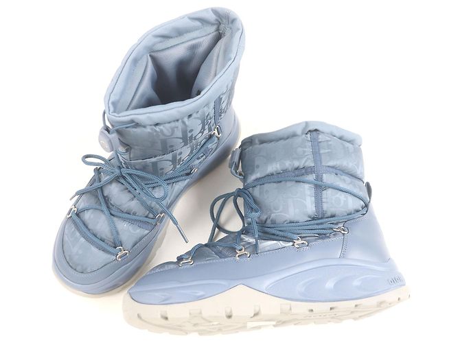 Stivali in nylon obliquo Dior Peter Doig Blu Blu chiaro - vista 3