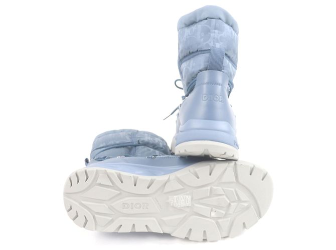 Stivali in nylon obliquo Dior Peter Doig Blu Blu chiaro - vista 4