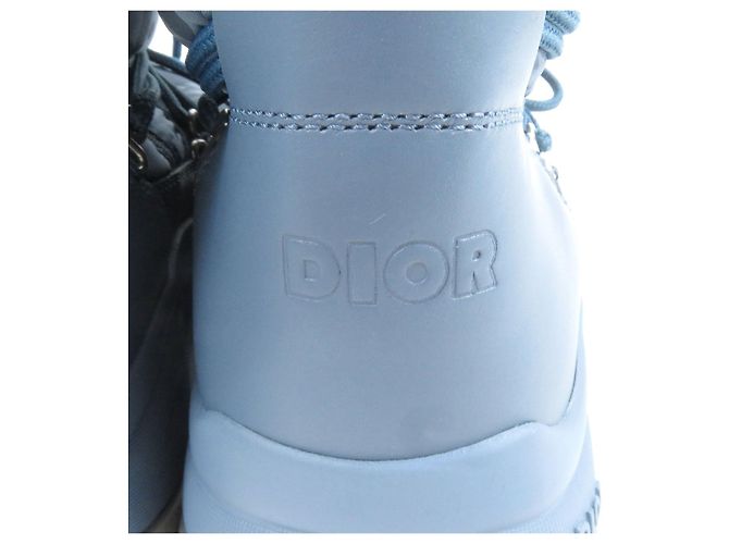 Stivali in nylon obliquo Dior Peter Doig Blu Blu chiaro - vista 8