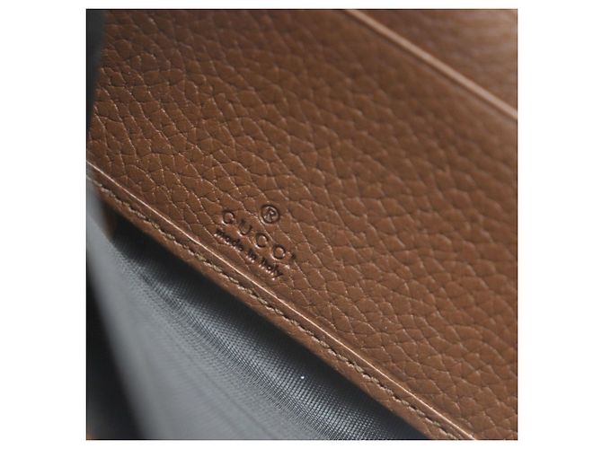 Cartera de cuero Gucci Bamboo Castaño - vista 10