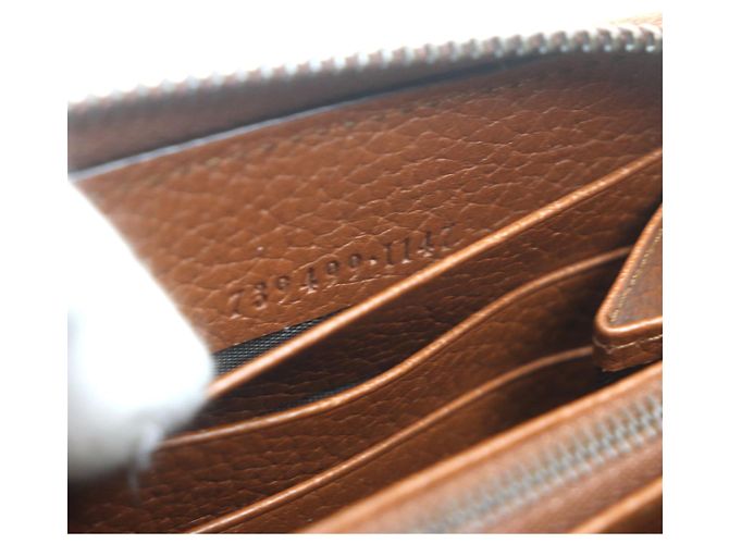 Cartera de cuero Gucci Bamboo Castaño - vista 11