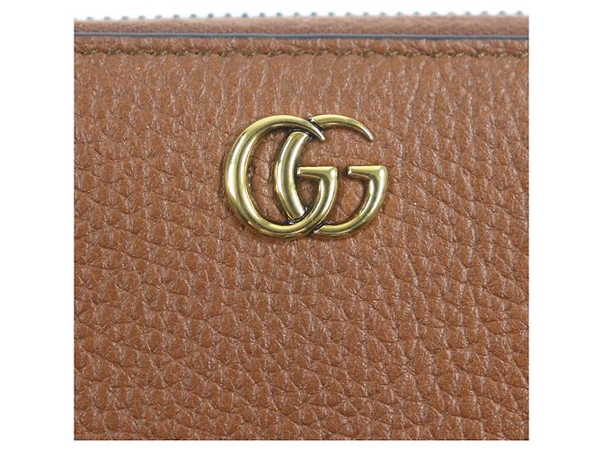 Cartera de cuero Gucci Bamboo Castaño - vista 7