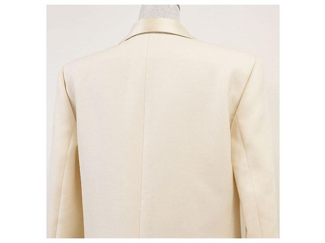Céline Chaqueta Tuxedo de Lana Mohair CELINE Blanco Crudo - vista 14