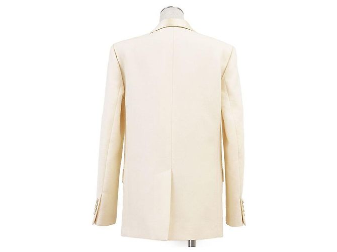 Céline Chaqueta Tuxedo de Lana Mohair CELINE Blanco Crudo - vista 7