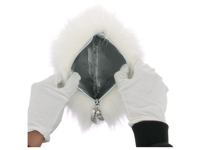 Autre Marque Borsa bianca in pelliccia Bianco - vista 3