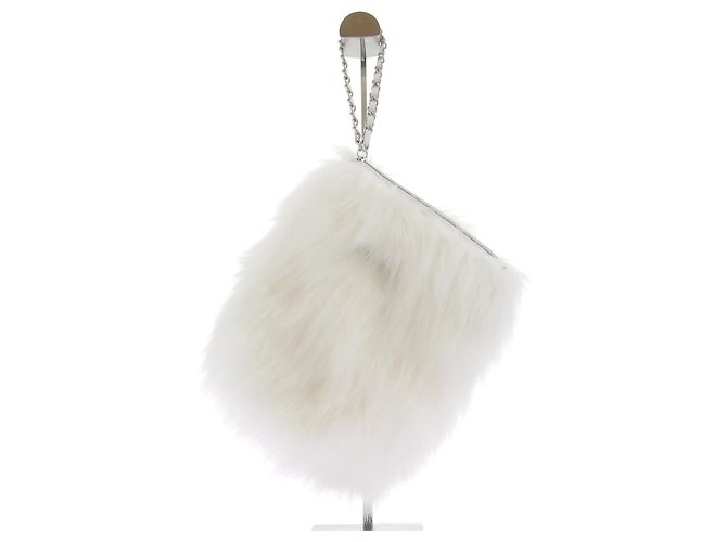 Autre Marque Borsa bianca in pelliccia Bianco - vista 4