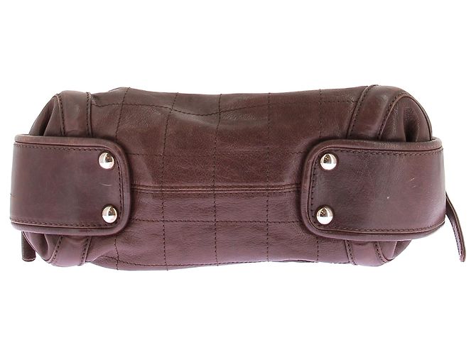 Chanel Brauner Leder-Bowlingtasche - Ansicht 7