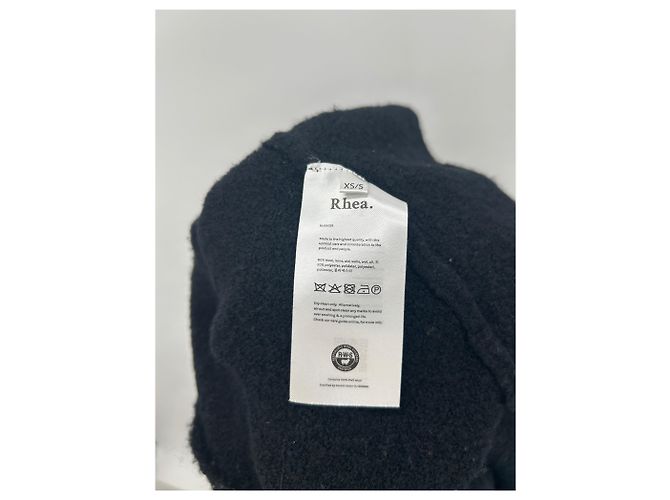 Autre Marque Langes Kleid aus schwarzer Wolle - Ansicht 5