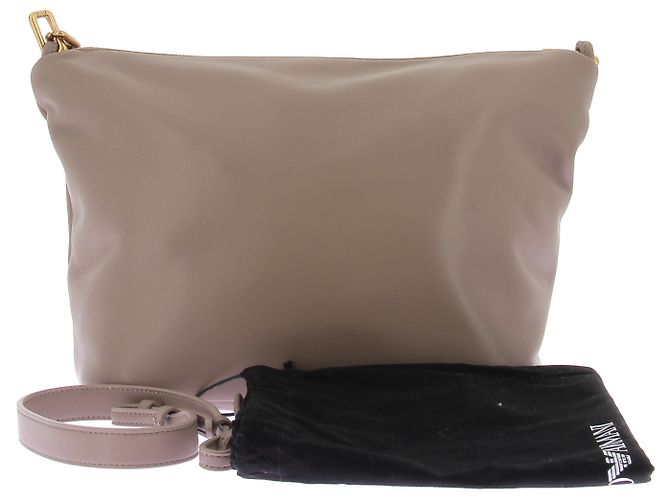 Emporio Armani Borsa "Hobo" taupe in pelle Marrone - vista 8