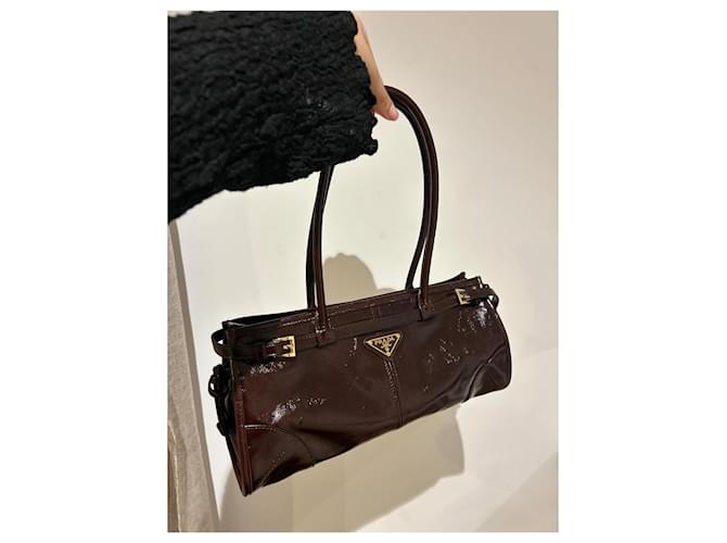 Borsa Prada in pelle marrone - vista 2
